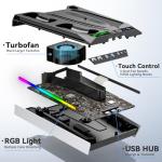 PS5 Stand with Cooling, Charging, and RGB Lighting