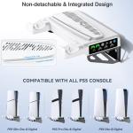 PS5 Wall Mount with Cooling Fan & Charger