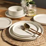 AmorArc 12-Piece Speckled Dinnerware Set for 4