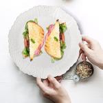 AVLA 4 Pack Large White Ceramic Dinner Plates