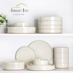 AmorArc 12-Piece Speckled Dinnerware Set for 4