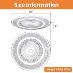 Elsjoy 6 Pack Clear Large Glass Dinner Plates