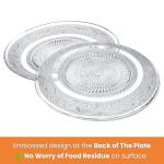 Elsjoy 6 Pack Clear Large Glass Dinner Plates