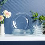 12pc Clear Glass Dinnerware Set for Every Occasion
