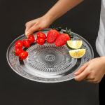 Elsjoy 6 Pack Clear Large Glass Dinner Plates