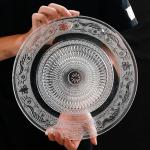 Elsjoy 6 Pack Clear Large Glass Dinner Plates