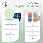 Vintage Green Hobnail Glass Dinner Plates Set