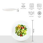 Hakeemi 12-Piece Scratch-Resistant Glass Dinner Plates