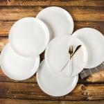 Set of 8 Microwave & Dishwasher Safe Glass Plates