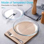 NutriUps 10-Inch Clear Glass Dinner Plates, 2 Pack