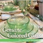 Vintage Green Hobnail Glass Dinner Plates Set