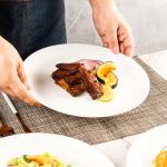 Hakeemi 12-Piece Scratch-Resistant Glass Dinner Plates