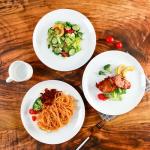 Hakeemi 12-Piece Scratch-Resistant Glass Dinner Plates