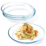 Nutriups 4-Pack 10" Clear Glass Dinner Plates
