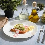 Gibson Home 10-Inch Opal Glass Dinnerware Set