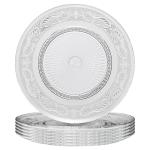 Khen Art Deco Vintage Crystal Glass Plates Set