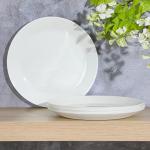 Gibson Home 10-Inch Opal Glass Dinnerware Set