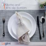 LaGlint 10.5” Lightweight Opal Glass Dinner Plates Set
