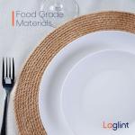 LaGlint 10.5” Lightweight Opal Glass Dinner Plates Set