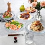 Nutriups 4-Pack 10" Clear Glass Dinner Plates