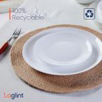 LaGlint 10.5” Lightweight Opal Glass Dinner Plates Set