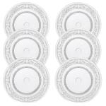 Khen Art Deco Vintage Crystal Glass Plates Set