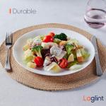 LaGlint 10.5” Lightweight Opal Glass Dinner Plates Set