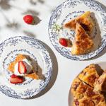 Ceramic Dinner Plates Set of 6 with Floral Design