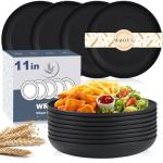 Wrova Unbreakable 11-Inch Wheat Straw Dinner Plates Set