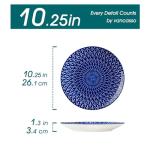 Vintage Blue and White Ceramic Dinner Plates Set