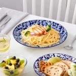 Vintage Blue and White Ceramic Dinner Plates Set