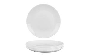 6-Piece Lightweight White Dinner Plates Set