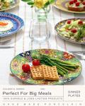 Colorful Bohemian Ceramic Dinner Plates Set of 6