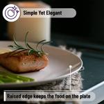 Set of 12 White Porcelain Dinner Plates