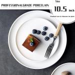 6-Piece Lightweight White Dinner Plates Set