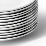 Elama 12-Piece White Porcelain Dinnerware Set