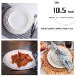 6-Piece Lightweight White Dinner Plates Set