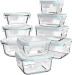 AILTEC 18-Piece Glass Food Storage Set