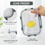 10-Pack Glass Meal Prep Containers with Snap Lids