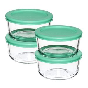 Anchor Hocking 2-Cup Glass Storage Containers Set of 4