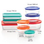Pyrex 9-Pack Glass Food Storage Containers Set