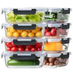 Large Glass Meal Prep Containers with Airtight Lids