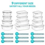 MUMUTOR 24-Piece Airtight Glass Storage Containers