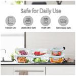Airtight Glass Food Storage Containers - 6 Pack