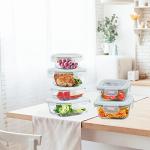 Airtight Glass Food Storage Containers - 6 Pack