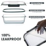 30-Piece Stackable Glass Meal Prep Containers Set