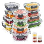 34pcs Airtight Glass Food Storage Container Set