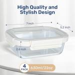 Glass Meal Prep Containers with Lids - BPA-Free