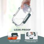 KOMUEE 10 Pack Airtight Glass Storage Containers