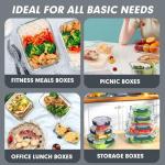 30-Piece Stackable Glass Meal Prep Containers Set